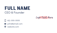 Brush Swoosh Wordmark Business Card