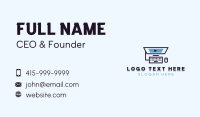 Computer Software E-Learning Business Card Design