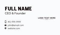 Minimalist Business Wordmark Business Card Design