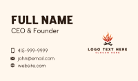 Bonfire Camping Outdoor Business Card Design