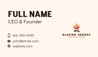 Bonfire Camping Outdoor Business Card Image Preview