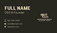 Vintage Record Letter U Business Card Image Preview