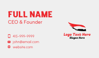 Flaming Wing Race Car Business Card Design