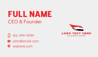 Flaming Wing Race Car Business Card