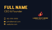 Electric Charge Lightning Bolt Business Card
