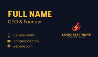 Electric Charge Lightning Bolt Business Card