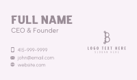 Generic Boutique Letter B Business Card