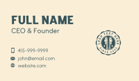 Plumber Wrench Emblem Business Card
