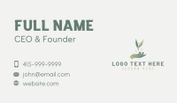 Organic Hand Leaf Business Card Design