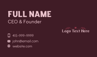 Feminine Fashion Accessories Business Card