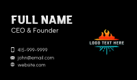 Fire Heat Cooling Business Card