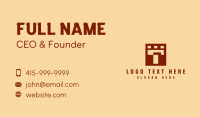 Brown Turret Letter T Business Card