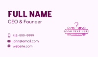 Fashion Boutique Hanger Business Card