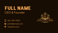 Ornament Elegant Crown  Business Card Design