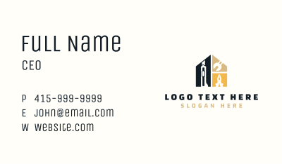 Construction Tools House Business Card