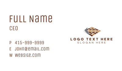 Tile Flooring Construction Business Card