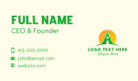 Sun Pine Tree House Business Card Design