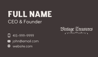 Vintage Text Wordmark Business Card Image Preview