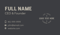 Creative Business Wordmark Business Card