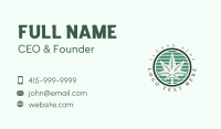 Cannabis Leaf Badge Business Card