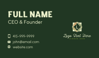 Vine Pattern Frame Lettermark Business Card