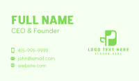 Green Plant Letter P Business Card