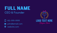 Neon Music Bar Business Card Design