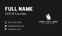 Middle Finger Ghost Spooky Business Card