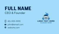 Blue Car Cleaning Business Card Design