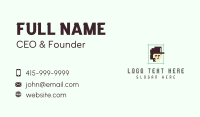 Pixelated Skull Cap Business Card Design