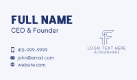Startup Business Letter F Business Card