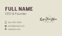 Retro Fashion Wordmark Business Card Design