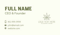 Natural Marijuana Leaf Business Card