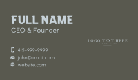 Elegant Boutique Wordmark Business Card