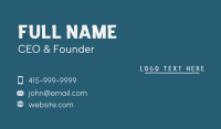 Modern Industry Wordmark Business Card