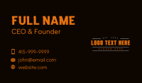 Generic Business Wordmark Business Card