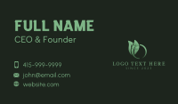 Gardening Leaf Letter O Business Card Design