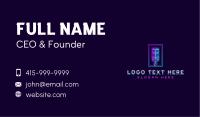 Microphone Broadcast Podcast Business Card