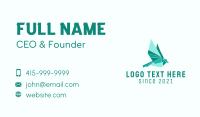Green Pigeon Origami  Business Card Design
