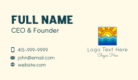 Summer Beach Sunset Business Card Design