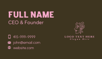 Pink Woman Face Business Card