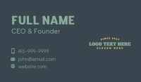 Retro Brand Wordmark Business Card