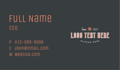 Generic Floral Startup Business Card