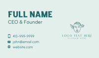 Leaves Flower Woman Face Business Card