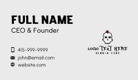 Mohawk Punk Skull Business Card