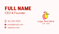 Strawberry Lemonade Business Card Design