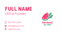 Vegan Watermelon Fruit Stand  Business Card
