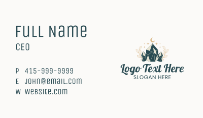 Whimsical Crystal Stone Business Card