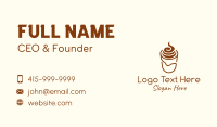 Brown Monoline Milkshake Business Card Design