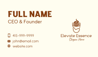 Brown Monoline Milkshake Business Card